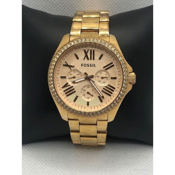 Fossil AM4483 Women's Stainless Steel Analog Dial Quartz Genuine Watch LP392 - Picture 1 of 9